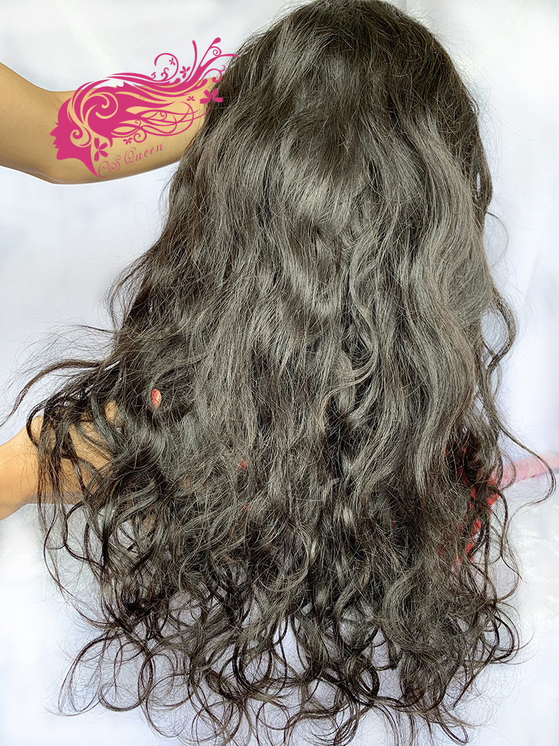 Csqueen Mink hair Body Wave 13*4 Transparent Lace Frontal Wig 100% human hair wigs 130%density